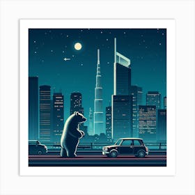 Bear In The City 5 Art Print