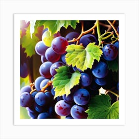 Grapes On The Vine 5 Art Print