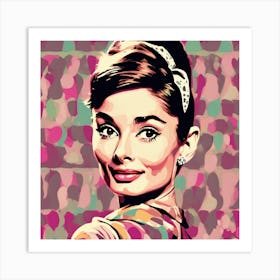 Audrey Hepburn Pop Art (6) Art Print