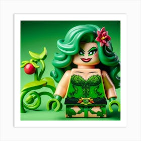 Poison Ivy from Batman in Lego style 2 Art Print