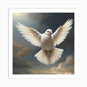  Dove Flying  Art Print