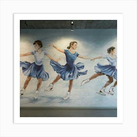 Ice Skaters Art Print