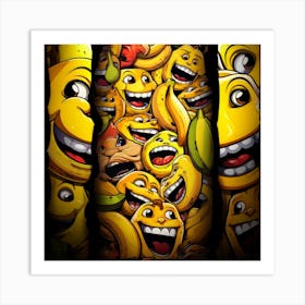 Emojis Graffiti Art Print