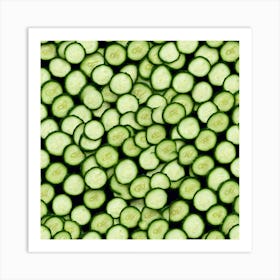 Sliced Cucumbers Art Print