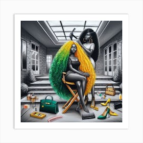 'The Hairdresser' 2 Art Print