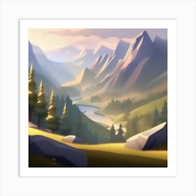 Landscape Painting 106 Art Print