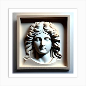 Greek Goddess Head Art Print