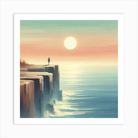 Cliffs At Sunset Art Print