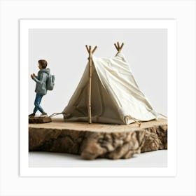 Man With A Tent 1 Art Print