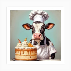 Chef Cow 9 Art Print