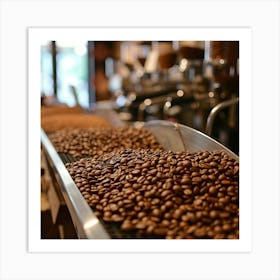 Coffee Beans In A Coffee Shop Art Print