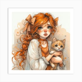 Orange Kitty Art Print