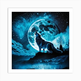 Howling Wolf Art Print