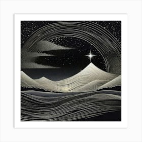 White mountain Art Print