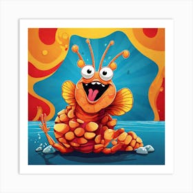 Cartoon Crab 1 Art Print