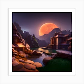 Asian Village Art Print