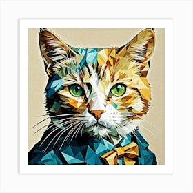 Polygonal Cat Art Print