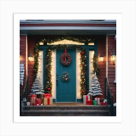 Christmas Front Door 7 Art Print