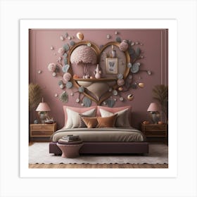 Heart Bedroom Art Print