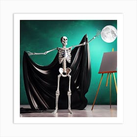 Skeleton Painting Art Print