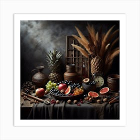 Fruit And Nuts Art Print