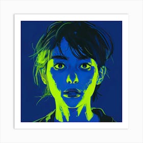 Girl With Blue Eyes 6 Art Print