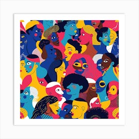 Crowd Of People Art Print