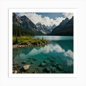 Lake Banff Art Print