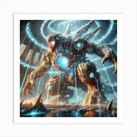 A Stunning Depiction Of Riftbreaker Kaiju, A Colos Art Print