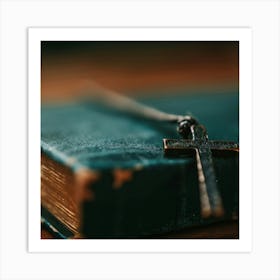 Cross On A Book 2 Art Print