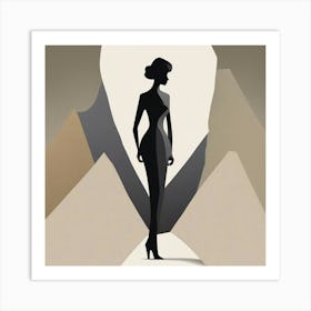 Silhouette Of A Woman 5 Art Print