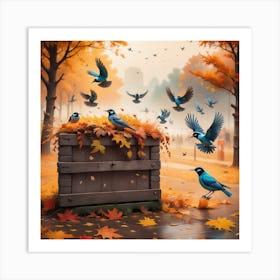 Autumn Birds 5 Art Print