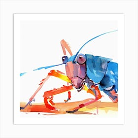 Watercolor Of A Cricket Art Print