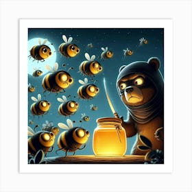 Ninja Bees Art Print