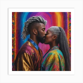 Black Love, Love Art Print