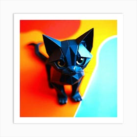 Origami Cat 1 Art Print