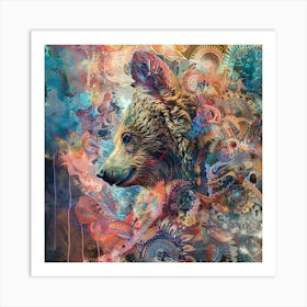 Psychedelic Bear Art Print