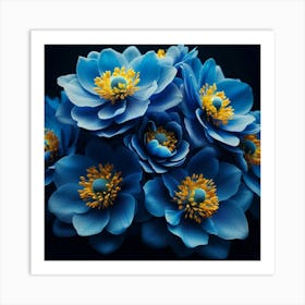 Blue Flowers Art Print