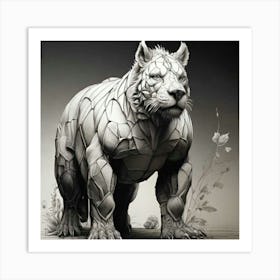 Tiger Sculpture Art Print