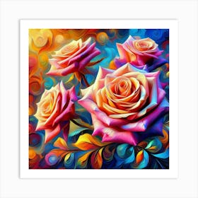 Three Roses Art Print