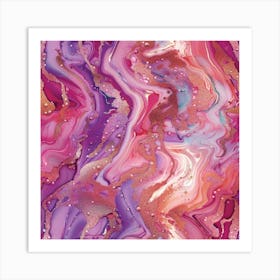 Purple And Pink Swirls Art Print