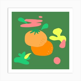 Summer Oranges Square Art Print