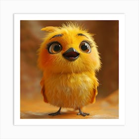 Cute Yellow Bird Art Print