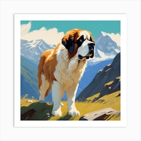 St Bernard 9 Art Print