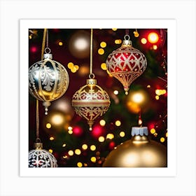 Christmas Ornaments 35 Art Print