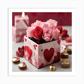 Valentine'S Day Roses Art Print