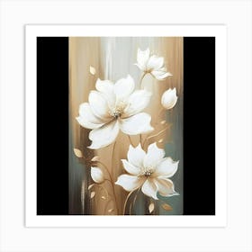 White Flowers 3 Art Print