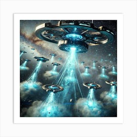 Nebula Harrier Ion Cloud Drones Art Print