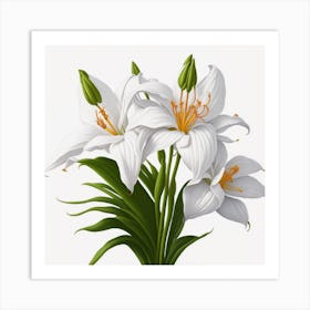 White Lily myluckycharms1 Art Print