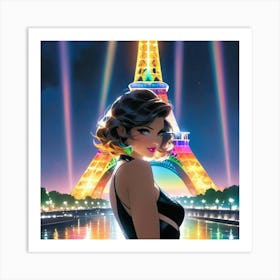 Paris Eiffel Tower cvh Art Print